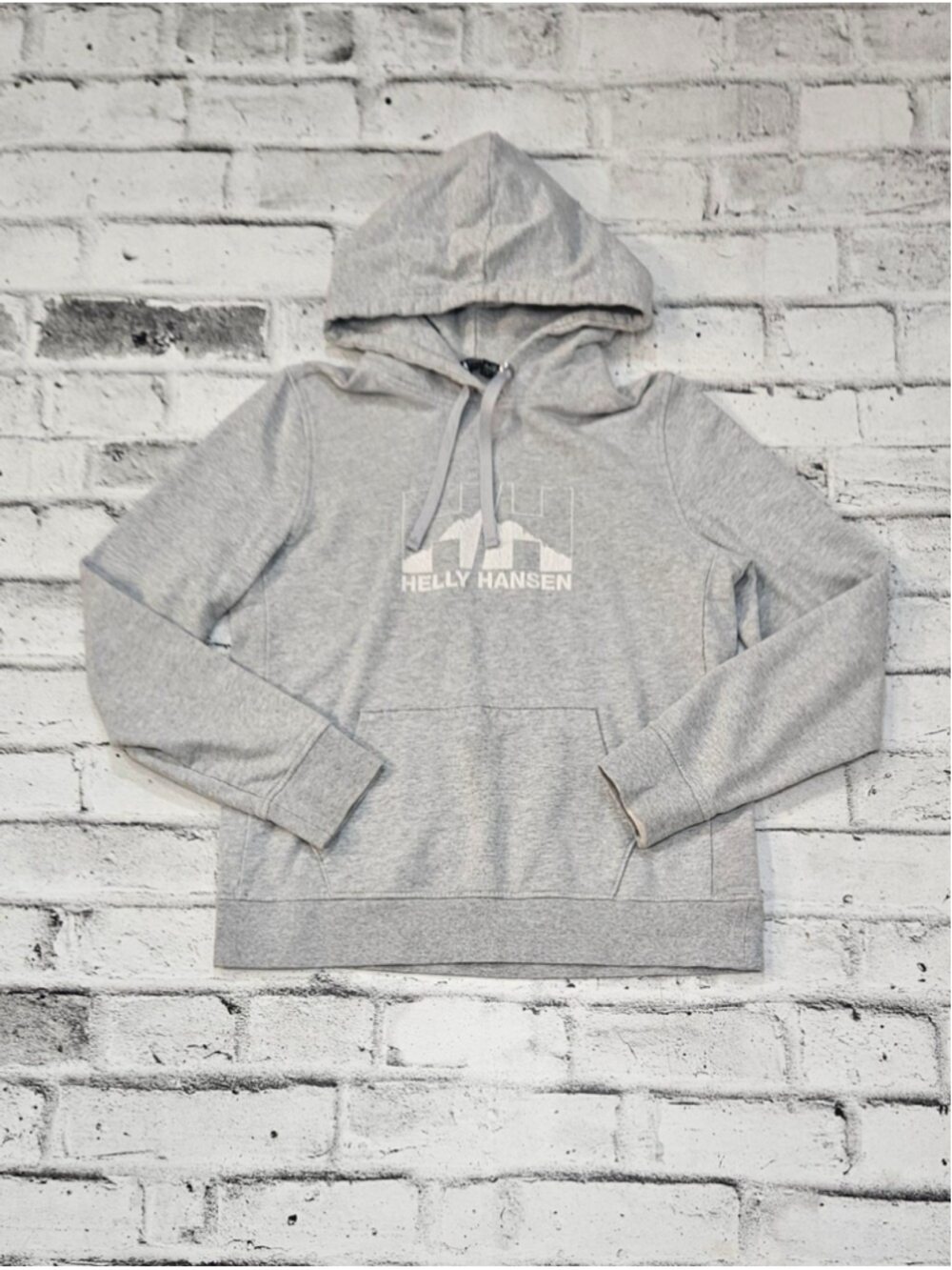 Helly Hansen Womens Logo Pullover Hoodie Gray Regular Fit Size Large